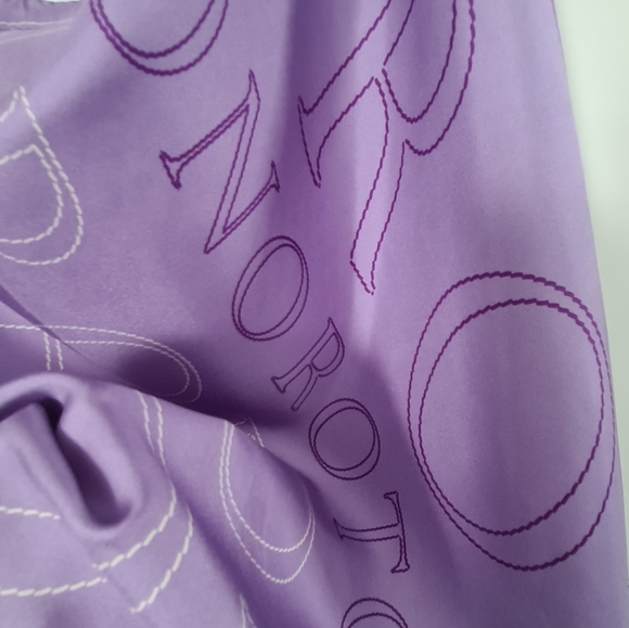Oroton Purple Silk Scarf Square - Picture 4 of 4